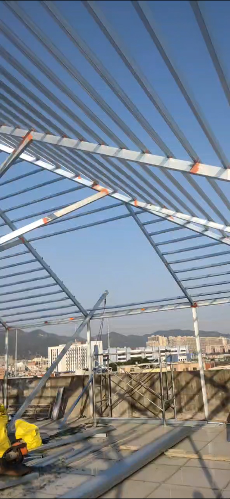 琉璃瓦鋼結構施工過程